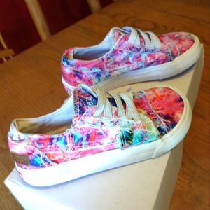 Girls size 11, Multicolored tie-dye, Blowfish brand Slip-on shoes